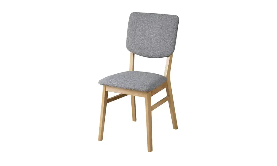Стілець Комбо дуб масив дерева 550x440x880 тканина сіра