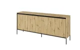 Комод 4д Тренд / Trend дуб артизан/черный с подсветкой TR-04 - фото 1 Комод 4д Тренд / Trend дуб артизан/черный с подсветкой TR-04 - фото 1