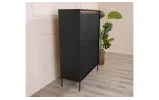 Комод высокий 4д Тренд / Trend черный с подсветкой TR-03 - фото 10