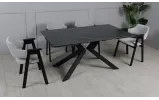 Prestol стіл Монако розкладний керамічний обідній 1600/2400x900x750 чорний мат чорні ноги - фото 20