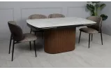 Стілець Кайлі метал сидіння тканина 580x605x820 шоколад, ноги чорні - фото 19