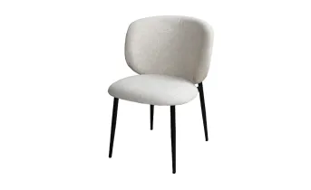 Стілець Кайлі метал сидіння тканина 580x605x820 бежевий, ноги чорні
