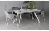 Стол Тори обеденный раскладной 1400/2000x800x750 белый мат - фото 8
