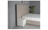 Двоспальне ліжко Моніка XL 160x200 з підйомним механізмом бежеве - фото 5