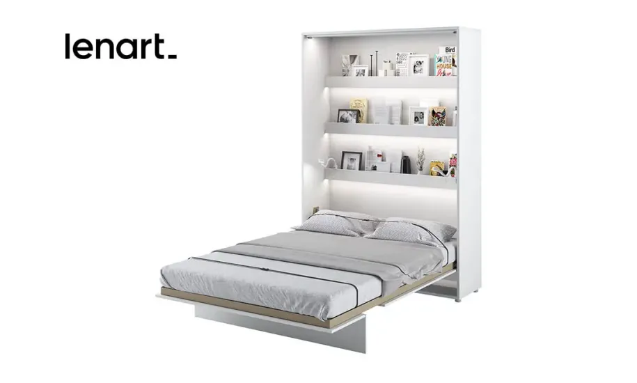 Кровать-трансформер BC-01 белый глянец вертикальная BED CONCEPT LENART