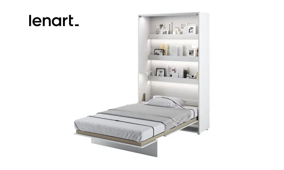 Кровать-трансформер BC-02 белый мат вертикальная BED CONCEPT LENART