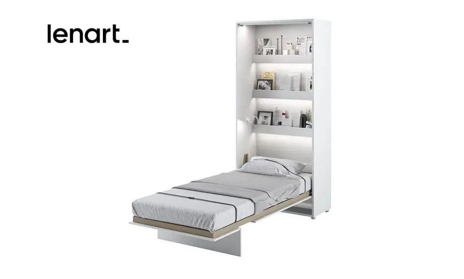 Кровать-трансформер BC-03 белый глянец вертикальная BED CONCEPT LENART