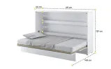 Кровать-трансформер BC-05 белый глянец горизонтальная BED CONCEPT LENART - фото 4