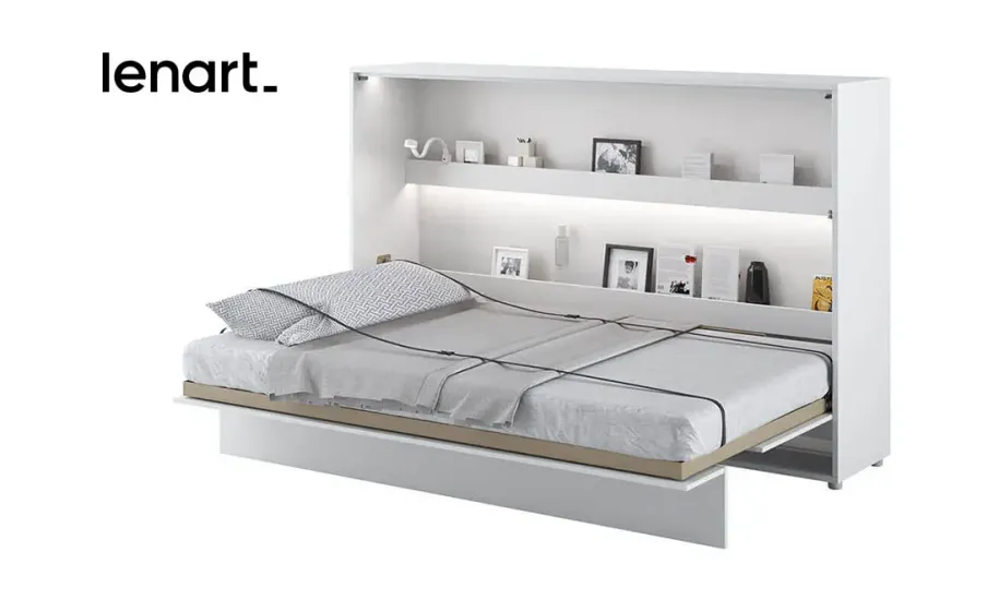 Кровать-трансформер BC-05 белый мат горизонтальная BED CONCEPT LENART