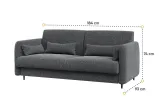 Диван BC-19 до ліжка-трансформера BC-12 графіт BED CONCEPT LENART - фото 2