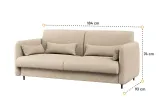 Диван BC-19 до ліжка-трансформера BC-12 бежевий букле BED CONCEPT LENART - фото 2