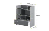 Этажерка BC-25 к кровати-трансформеру горизонтальной серый/графит артизан BED CONCEPT LENART - фото 3