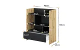 Етажерка BC-25 до ліжка-трансформера горизонтального дуб артизан/чорний BED CONCEPT LENART - фото 2