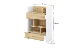 Етажерка BC-26 до ліжка-трансформера горизонтального білий/дуб артизан BED CONCEPT LENART - фото 4