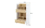 Етажерка BC-27 до ліжка-трансформера горизонтального білий/дуб артизан BED CONCEPT LENART - фото 3