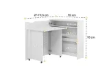 Стол письменный раскладной CW-02L белый мат (левый) WORK CONCEPT SLIM LENART - фото 2
