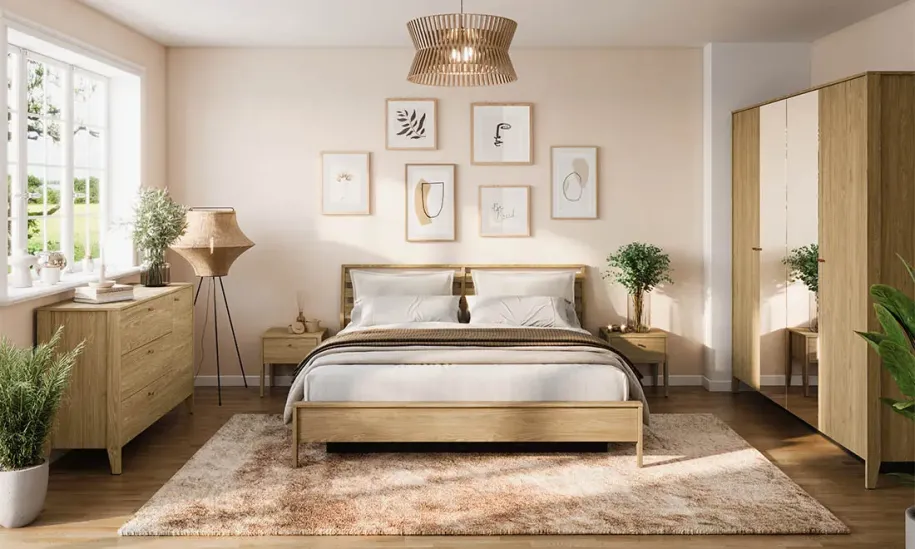 Двуспальная кровать Кози / Cozy 160x200 дуб CZ-02-(160) - фото 2 Двуспальная кровать Кози / Cozy 160x200 дуб CZ-02-(160) - фото 2