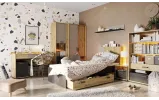Стеллаж высокий Кубик / Qubic дуб артизан/серый/черный QB-04 - фото 3 Стеллаж высокий Кубик / Qubic дуб артизан/серый/черный QB-04 - фото 3