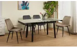 Стіл обідній Ashwood DT-2402B сірий глянець кераміка - фото 3 Стіл обідній Ashwood DT-2402B сірий глянець кераміка - фото 3