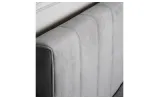 Двуспальная кровать Амели серая 160x200 с подъемным механизмом и матрасом, ткань категории 2 - фото 5