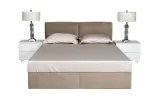 Двуспальная кровать Дакота капучино 160x200 с подъемным механизмом и матрасом, ткань категории 1 - фото 2