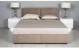 Двуспальная кровать Дакота капучино 160x200 с подъемным механизмом и матрасом, ткань категории 1 - фото 4
