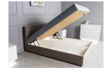 Двуспальная кровать Дакота капучино 160x200 с подъемным механизмом и матрасом, ткань категории 1 - фото 6