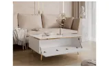 Столик журнальний Моніка 1Д білий глянець/золото - фото 2