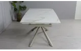 Prestol Стол Рим обеденный раскладной 1800/2600x900x750 белый глянец, ноги шампань - фото 8