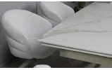 Prestol Стол Рим обеденный раскладной 1800/2600x900x750 белый глянец, ноги шампань - фото 40