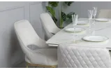 Prestol Стол Рим обеденный раскладной 1800/2600x900x750 белый глянец, ноги шампань - фото 18