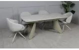 Стул Лора с поворотным механизмом, металл сиденье ткань 550x610x830 бежевый - фото 25