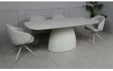 Стул Лора с поворотным механизмом, металл сиденье ткань 550x610x830 бежевый - фото 29