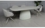 Стул Лора с поворотным механизмом, металл сиденье ткань 550x610x830 бежевый - фото 30