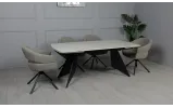 Стул Глория с вращающимся механизмом, металл сидение ткань 580x610x865 бежевый - фото 15