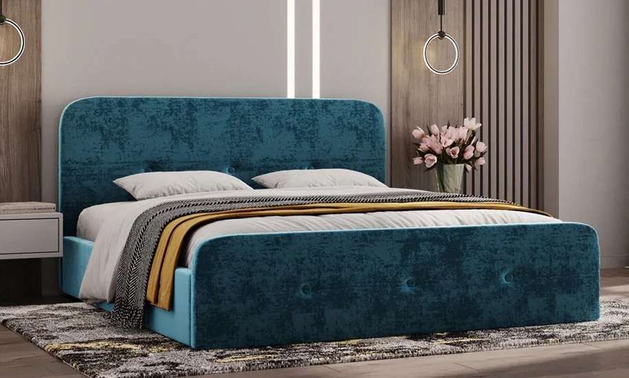Двуспальная кровать Мишель 160x200 с подъемным механизмом Комфорт Ноэл Оушен - фото 6 Двуспальная кровать Мишель 160x200 с подъемным механизмом Комфорт Ноэл Оушен - фото 6