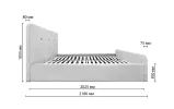 Двуспальная кровать Мишель 160x200 с подъемным механизмом Комфорт Ноэл Оушен - фото 3 Двуспальная кровать Мишель 160x200 с подъемным механизмом Комфорт Ноэл Оушен - фото 3