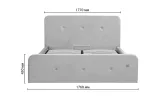 Двуспальная кровать Мишель 160x200 с подъемным механизмом Комфорт Ноэл Оушен - фото 4 Двуспальная кровать Мишель 160x200 с подъемным механизмом Комфорт Ноэл Оушен - фото 4