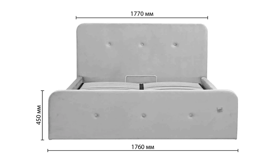 Двуспальная кровать Мишель 160x200 с подъемным механизмом Комфорт Ноэл Оушен - фото 4 Двуспальная кровать Мишель 160x200 с подъемным механизмом Комфорт Ноэл Оушен - фото 4