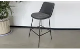 Стул Луна барный металл сиденье ткань 460x510x1060 серый - фото 16