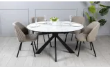 PRESTOL стол Асти обеденный раскладной 1100/1400х1100х750 белый глянец - фото 11