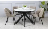 PRESTOL стол Асти обеденный раскладной 1100/1400х1100х750 белый глянец - фото 8