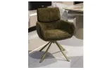 Стілець Артур з обертовим механізмом, метал сидіння тканина 630x590x850 зелений - фото 7