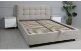 Двуспальная кровать Мирана бежевая 160x200 с подъемным механизмом (тк. Oslin 06) - фото 2