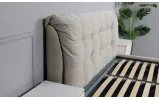 Двуспальная кровать Мирана бежевая 160x200 с подъемным механизмом (тк. Oslin 06) - фото 4