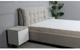Двуспальная кровать Мирана бежевая 160x200 с подъемным механизмом (тк. Oslin 06) - фото 7