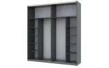 Шафа купе Doros G-Caiser Графіт / Білий 2 ДСП / 3 частини 220х60х240 (42001012) - фото 4