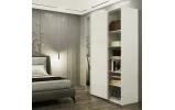 Шафа купе Doros G-Caiser Білий 1 ДСП / 1 Дзеркало / 3 частини 160х60х240 (42002103) - фото 5