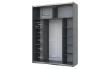Шафа купе Doros G-Caiser Графіт 2 Дзеркала 180х60х240 (42005012) - фото 3