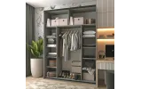 Шафа купе Doros G-Caiser Графіт 2 Дзеркала 180х60х240 (42005012) - фото 4